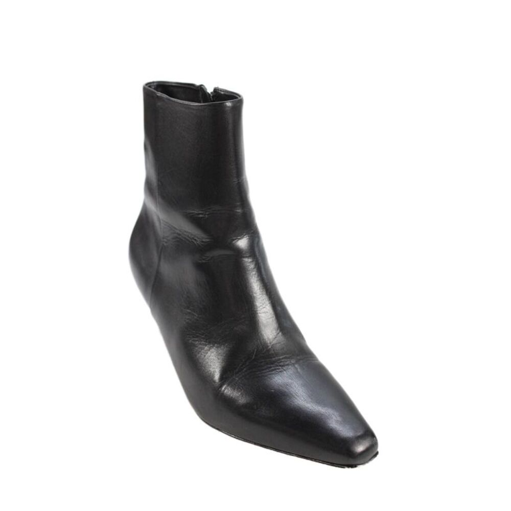 Cult Gaia Womens Leather Stone Heel Zip Up Ankle Boots Black Size 37 7